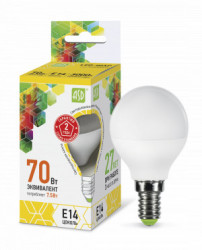 Лампа светодиодная LED-ШАР-standard 7.5Вт 230В Е14 3000К 675Лм ASD
