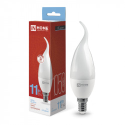 Лампа светодиодная LED-СВЕЧА НА ВЕТРУ-VC 11Вт 230В Е14 6500К 1050Лм IN HOME