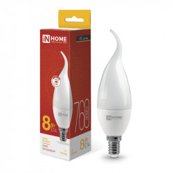 Лампа светодиодная LED-СВЕЧА НА ВЕТРУ-VC 8Вт 230В Е14 3000К 760Лм IN HOME