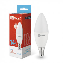 Лампа светодиодная LED-СВЕЧА-VC 14Вт E14 6500K 1330Лм IN HOME