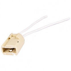 Патрон керамический Ecola base G9 патрон керамический (с отв.для крепл) с проводами 2*8cm /AF09LWEAY/