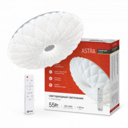 Светильник светодиодный COMFORT ASTRA 55Вт 230В 3000-6500K 4400Лм 385x90мм с пультом ДУ IN HOME