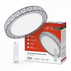 Светильник светодиодный COMFORT Loft-G 55Вт 230В 3000-6500K 4400Лм 400x105мм с пультом ДУ IN HOME