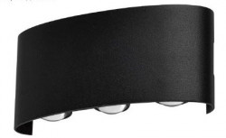 Светильник уличный светодиодный ДБУ TWIN-1030BL 10Вт 3000К IP54 черный IN HOME