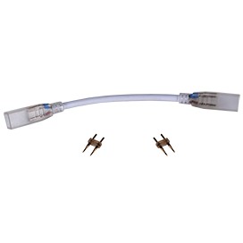 Коннектор Ecola LED strip 220V connector гибкий соединитель лента-лента 2-х конт с разъемами для ленты IP68 12x7 /SCVN12ESB/ фото 1